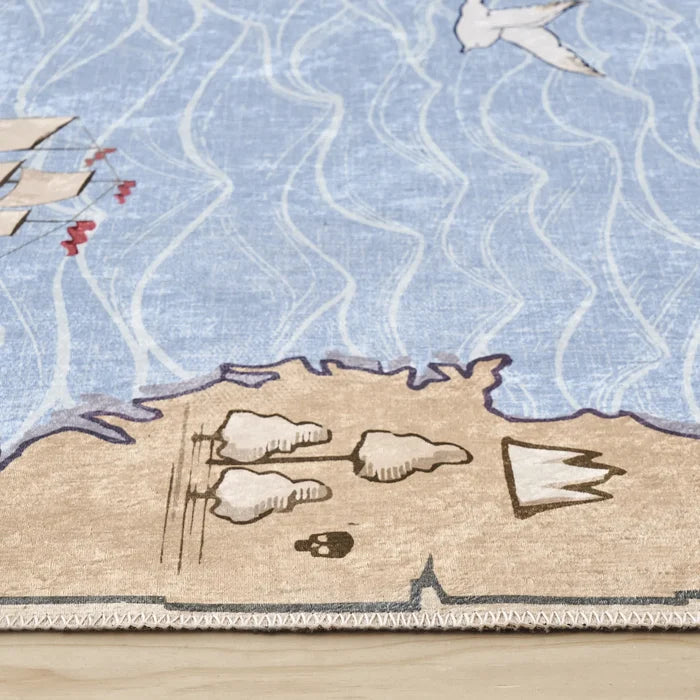 Tapis Kaşmir Halı Dekoratif Art Enfant/Jeune Mer, 80x150 cm