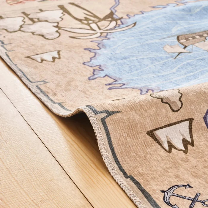 Tapis Kaşmir Halı Dekoratif Art Enfant/Jeune Mer, 80x150 cm