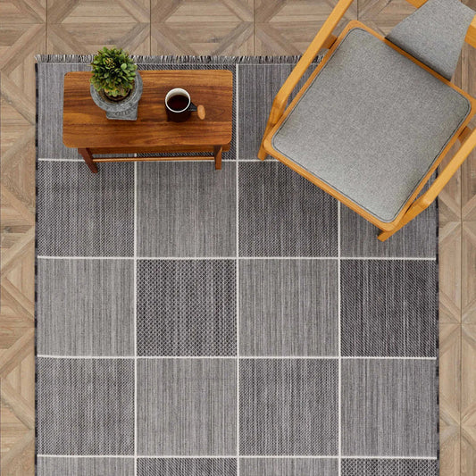 Tapis Kaşmir Halı Dogasever en coton recyclé, 160 x 230 cm