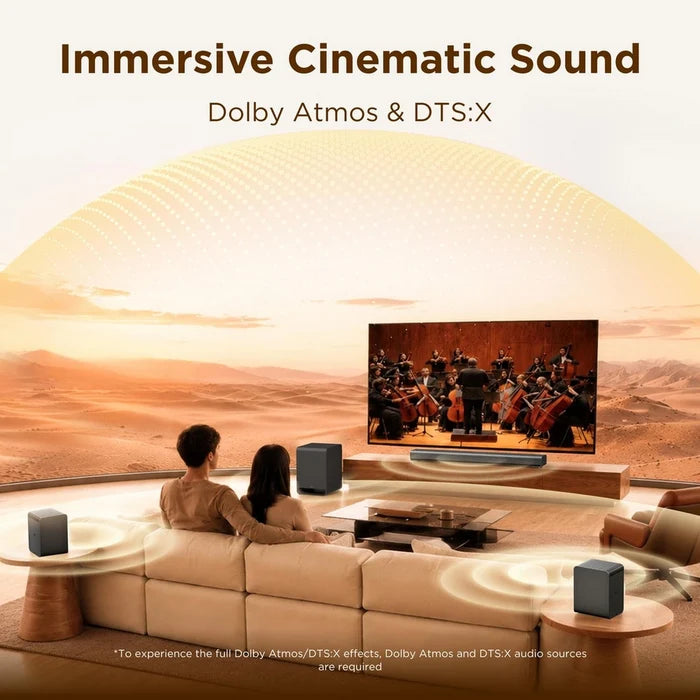 TCL S65K-UK 5.1ch Dolby Atmos & DTS:X Soundbar with Wireless Subwoofer - Black
