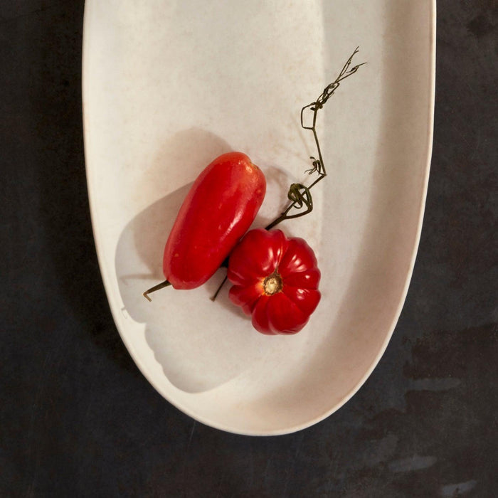 Terra Oval Platter - Stone - L'OBJET