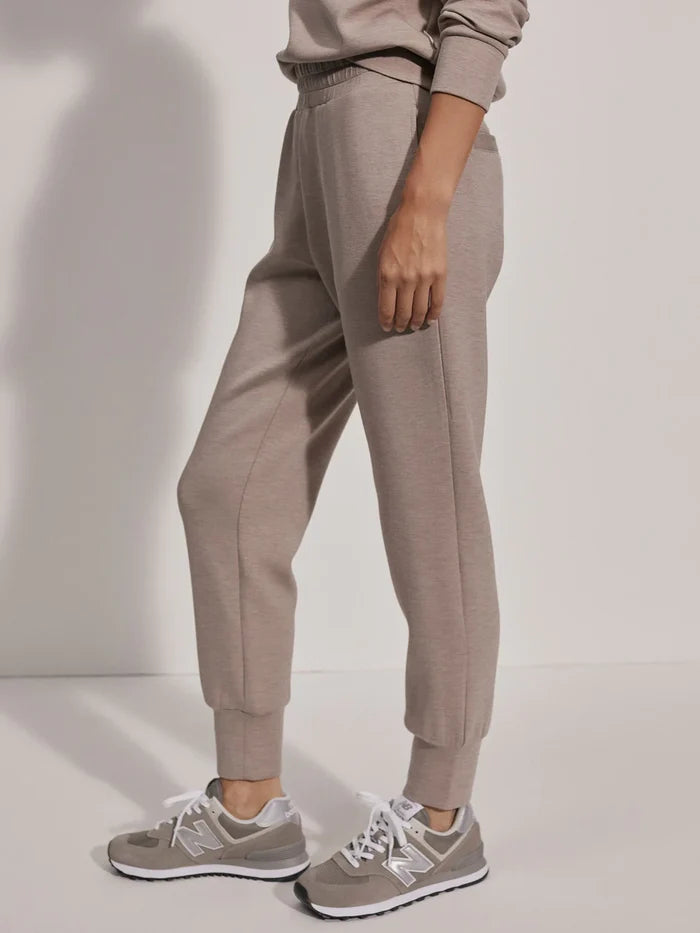 The Slim Cuff Pant 25" - Taupe Marl - Molly + Kate