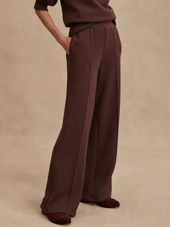 The Wide Leg Pant 30 - Coffee Bean - Molly + Kate