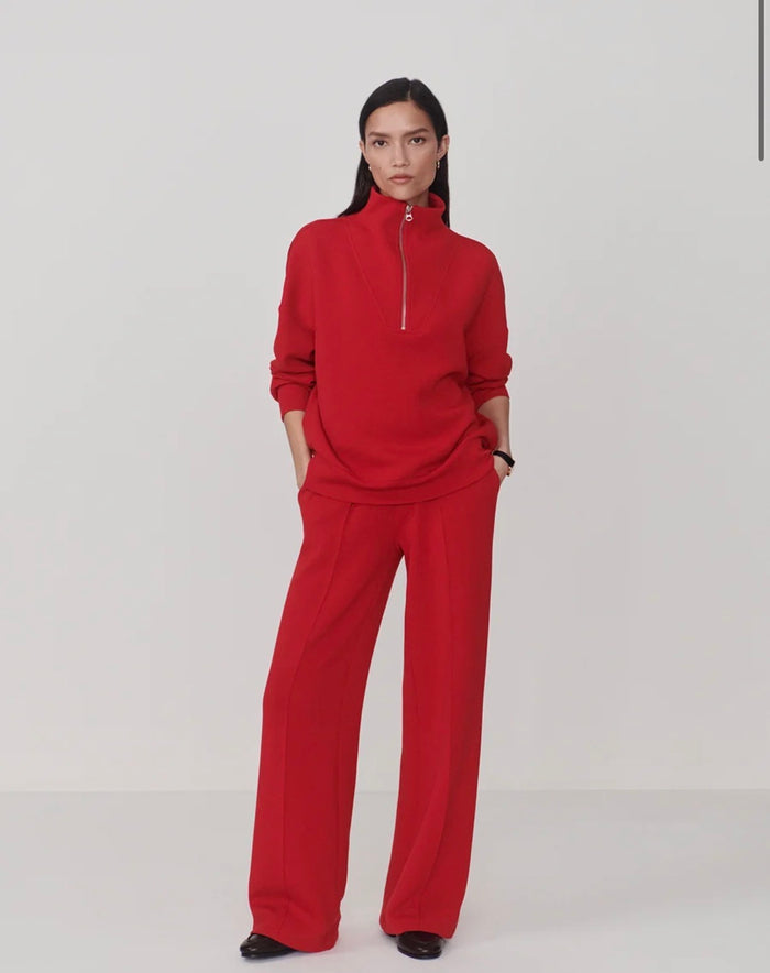 The Wide Leg Pant 30 - Red Marl - Molly + Kate
