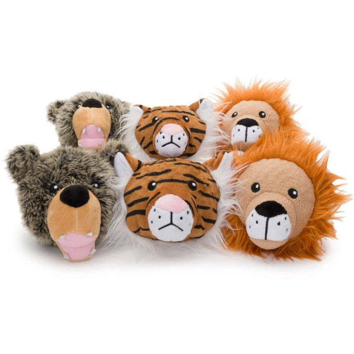 fabdog dog toys Tiger Faball Plush Squeaky Ball Dog Toy - Sz Large