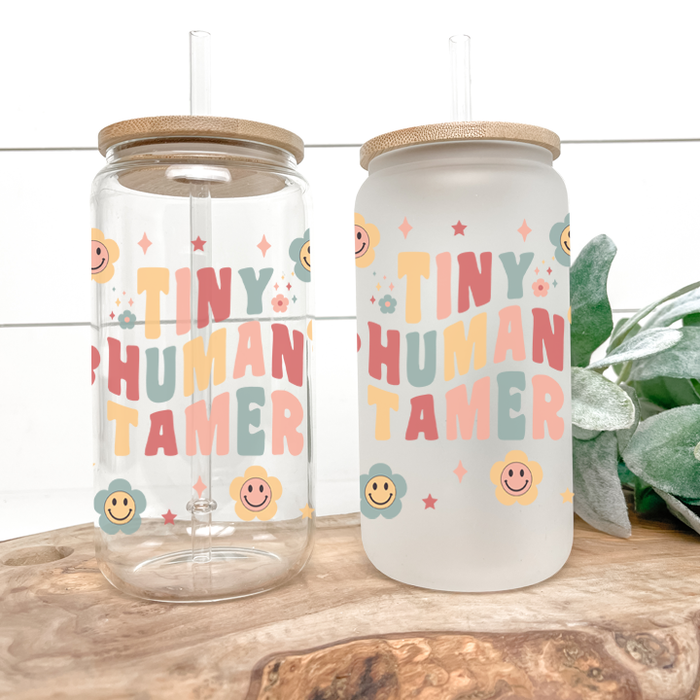 Tiny Human Tramer Latte Glass Can Tumbler