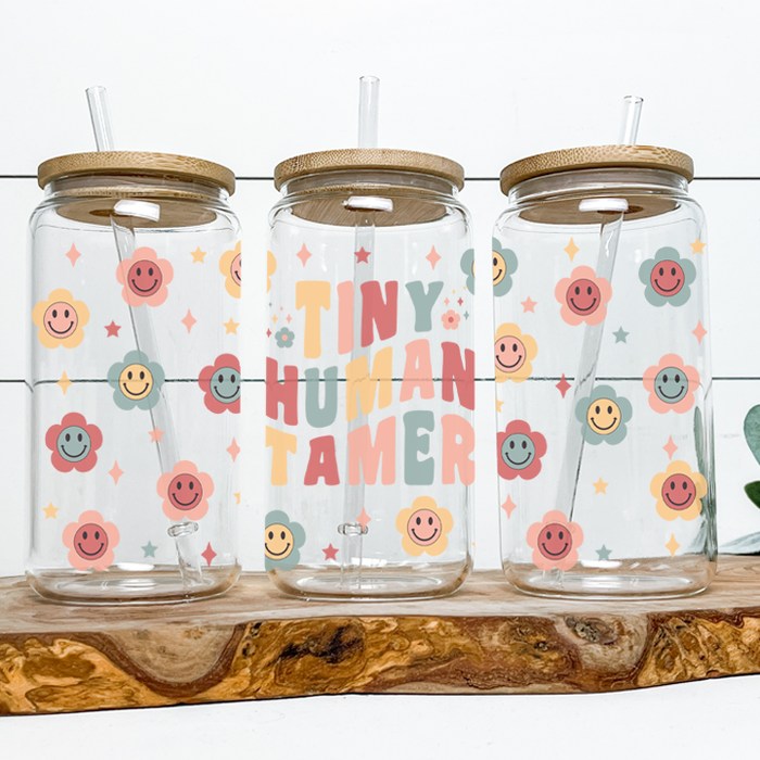 Tiny Human Tramer Latte Glass Can Tumbler