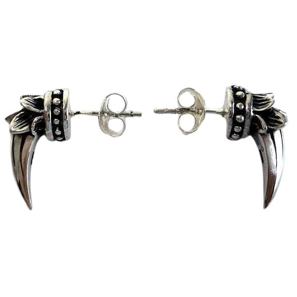 Tribal Claw Gothic Sterling Silver Men's Stud Earrings [2]