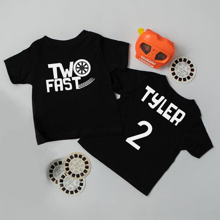 "Two Fast" Racecar Themed 2nd Birthday T-shirt/Bodysuit