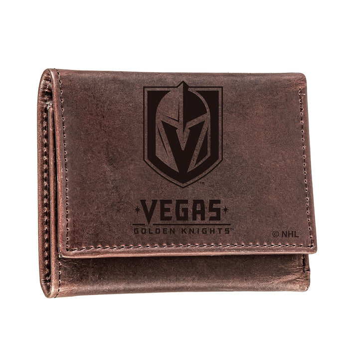 Vegas Golden Knights Leather Tri-Fold Wallet - Vegas Team Store