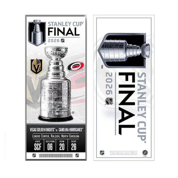 Vegas Golden Knights vs. Carolina Hurricanes 2026 Stanley Cup Final Commemorative Ticket Acrylic Blockart