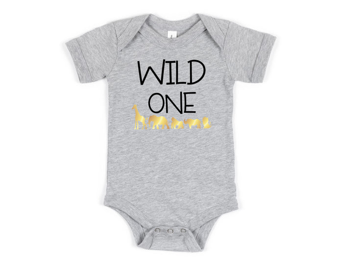 "Wild One" Jungle Themed 1st Birthday T-shirt/Bodysuit