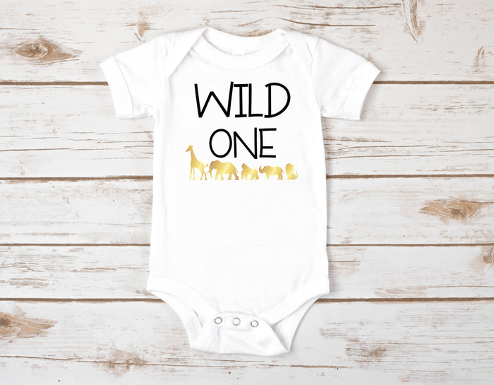 "Wild One" Jungle Themed 1st Birthday T-shirt/Bodysuit