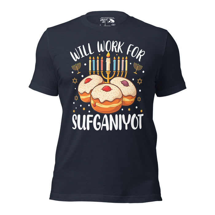 Jewish holiday donut humor tee great for festive Hanukkah gatherings