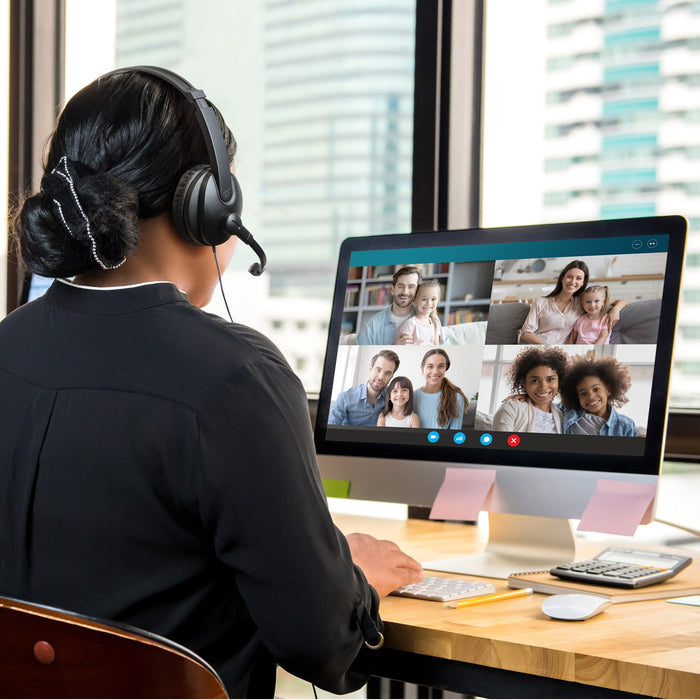 Aluratek Wired Headset Noise Reducing Mic Lifestyle Video Conference