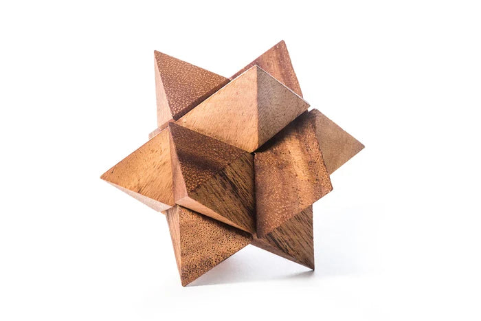 Wooden Star Puzzle - Brain Teaser-Kubiya Games-Atlas Preservation