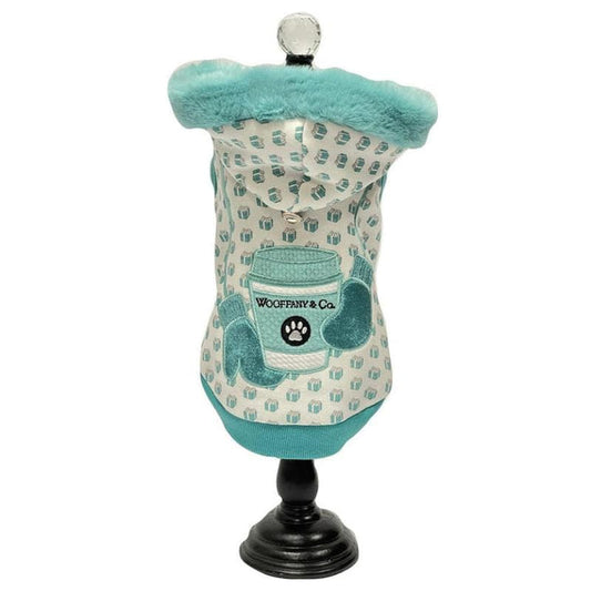 luna blue Hoodies S Woofany & Co. Cup of Love Pet Hoodie