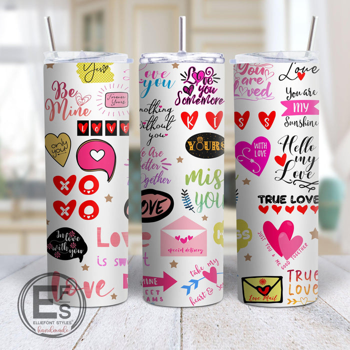 Word Art Valentine's Day Tumbler