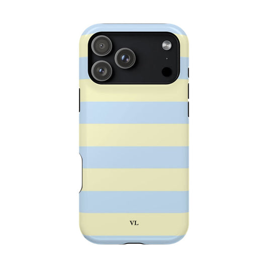 Pink & Blue Stripe MagSafe Case - Vanilla Lane