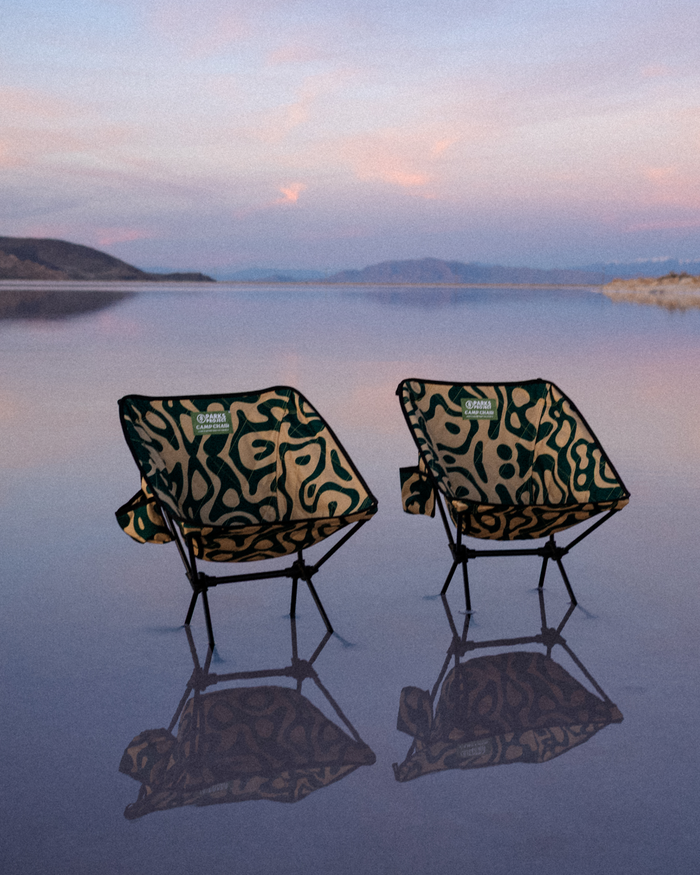 Shop Yellowstone Geysers Packable Camp Chair Inspired by Yellowstone NP | green-and-natural