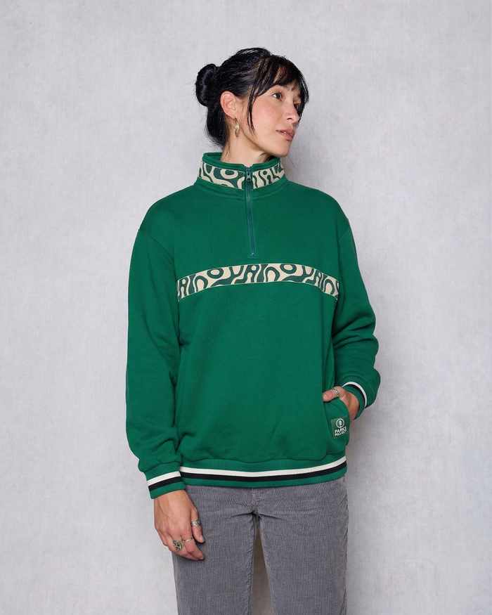 Shop Yellowstone Geysers Quarter Zip Fleece Inspired by Yellowstone NP | green