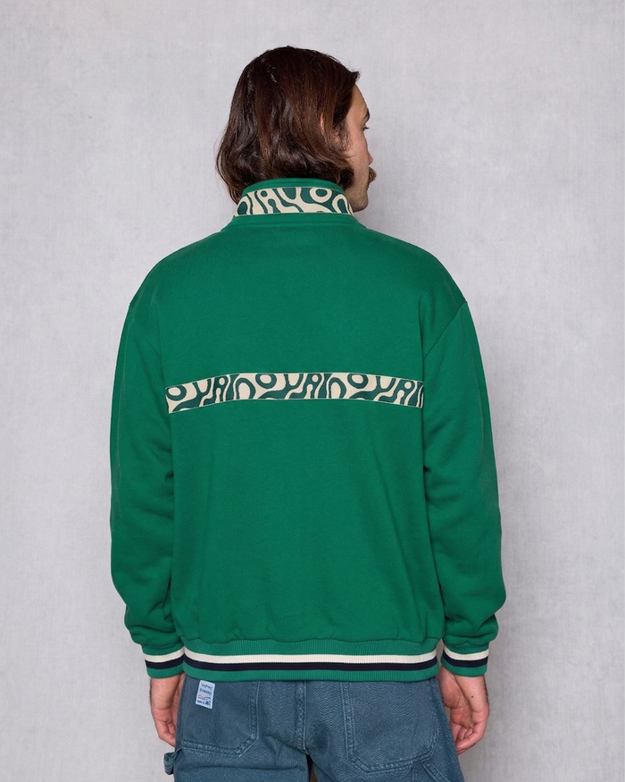 Shop Yellowstone Geysers Quarter Zip Fleece Inspired by Yellowstone NP | green