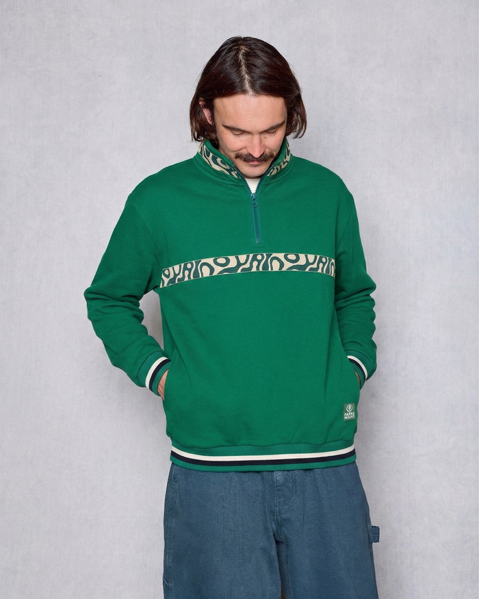 Shop Yellowstone Geysers Quarter Zip Fleece Inspired by Yellowstone NP | green
