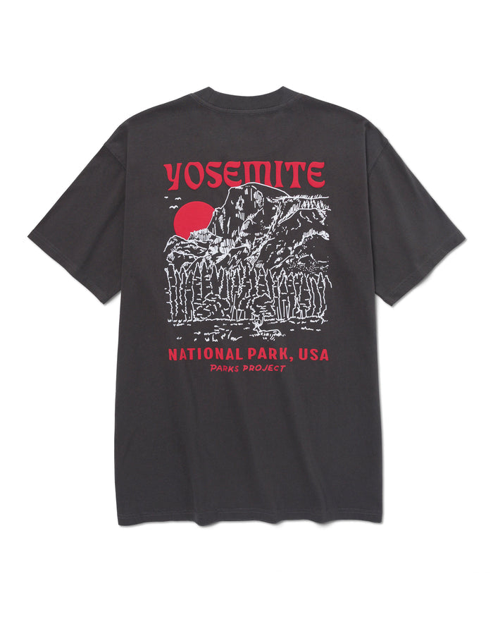 Shop Yosemite Puff Print Pocket Tee Inspired by Yosemite National Park | vintage-black